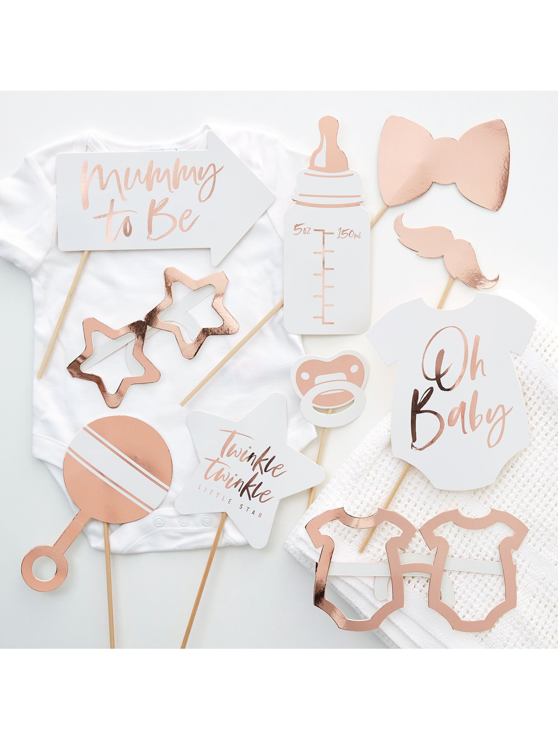 Ginger Ray Baby Shower Photo Booth Props At John Lewis Partners