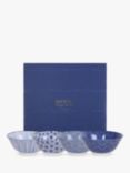 Tokyo Design Studio Medium Bowls, Set of 4, 15.2cm, Blue/White