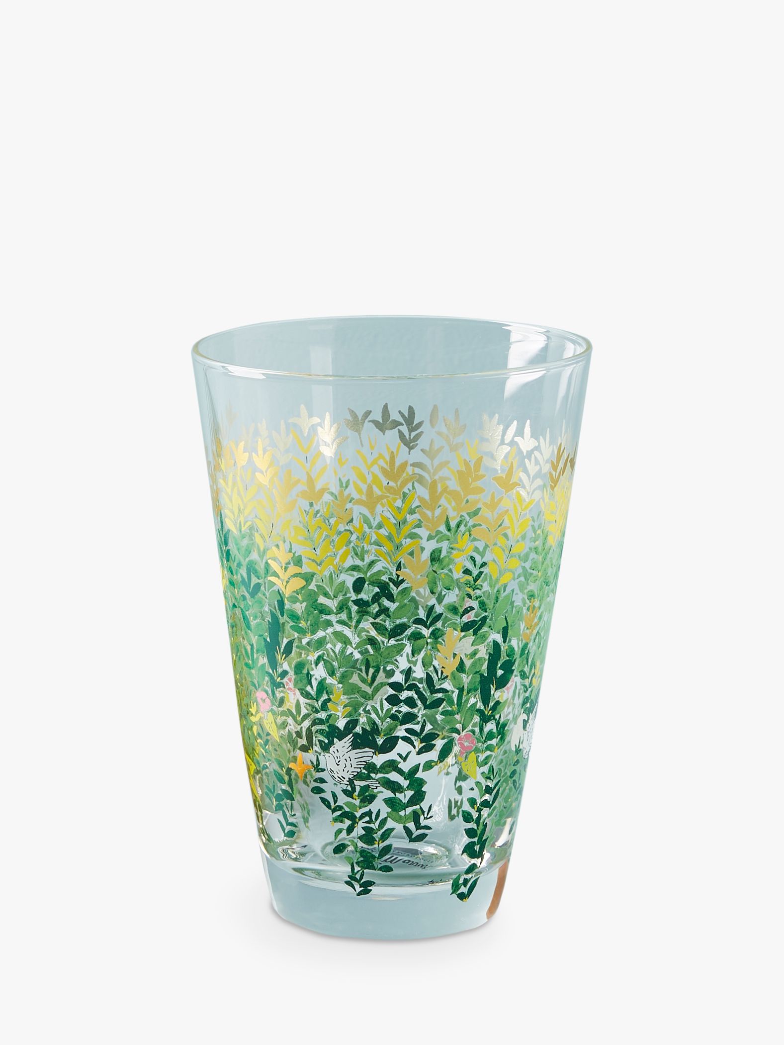 Anthropologie Paule Marrot Leaves Juice Glass, 310ml, Green/Multi at ...