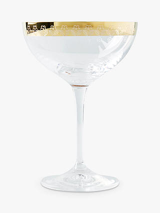 Anthropologie Emerson Coupe Glass, 210ml, Gold/Clear