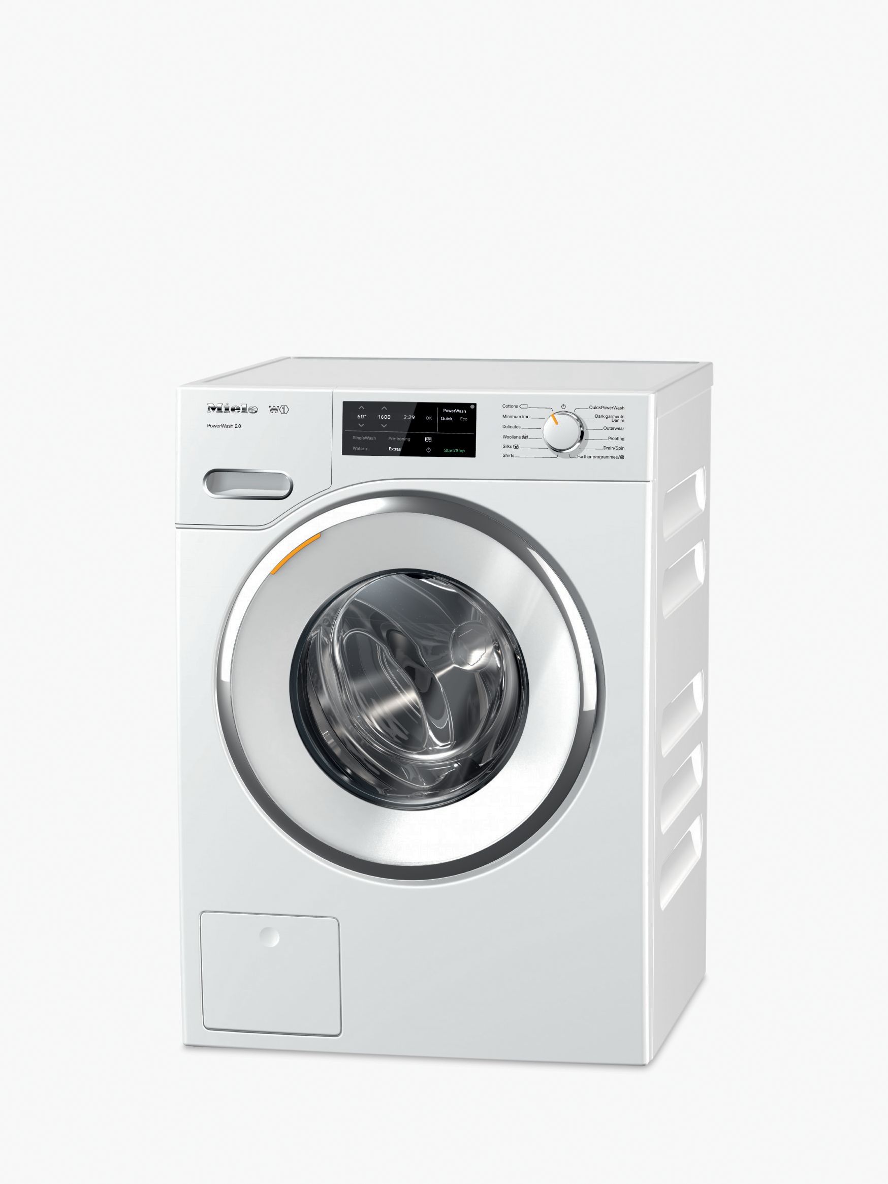 Miele WWI320 Freestanding Washing Machine, 9kg Load, A+++ Energy Rating, 1600rpm Spin, White