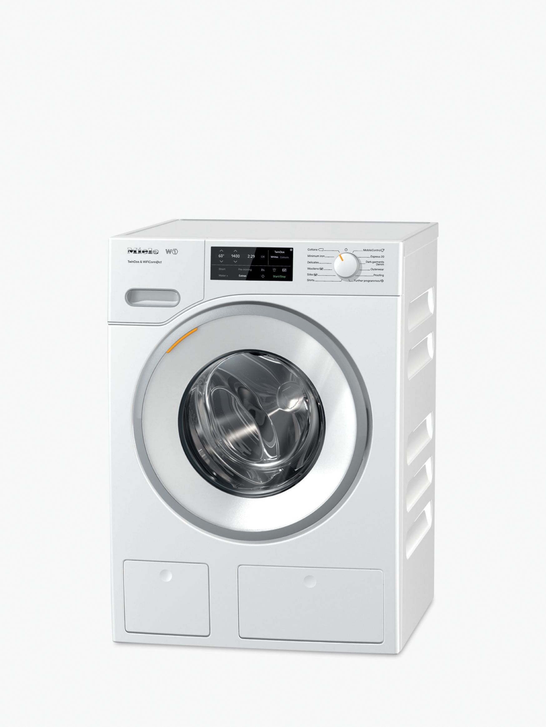 Miele WWE660 TwinDos Freestanding Washing Machine, 8kg Load, A+++ Energy Rating, 1400rpm Spin, White