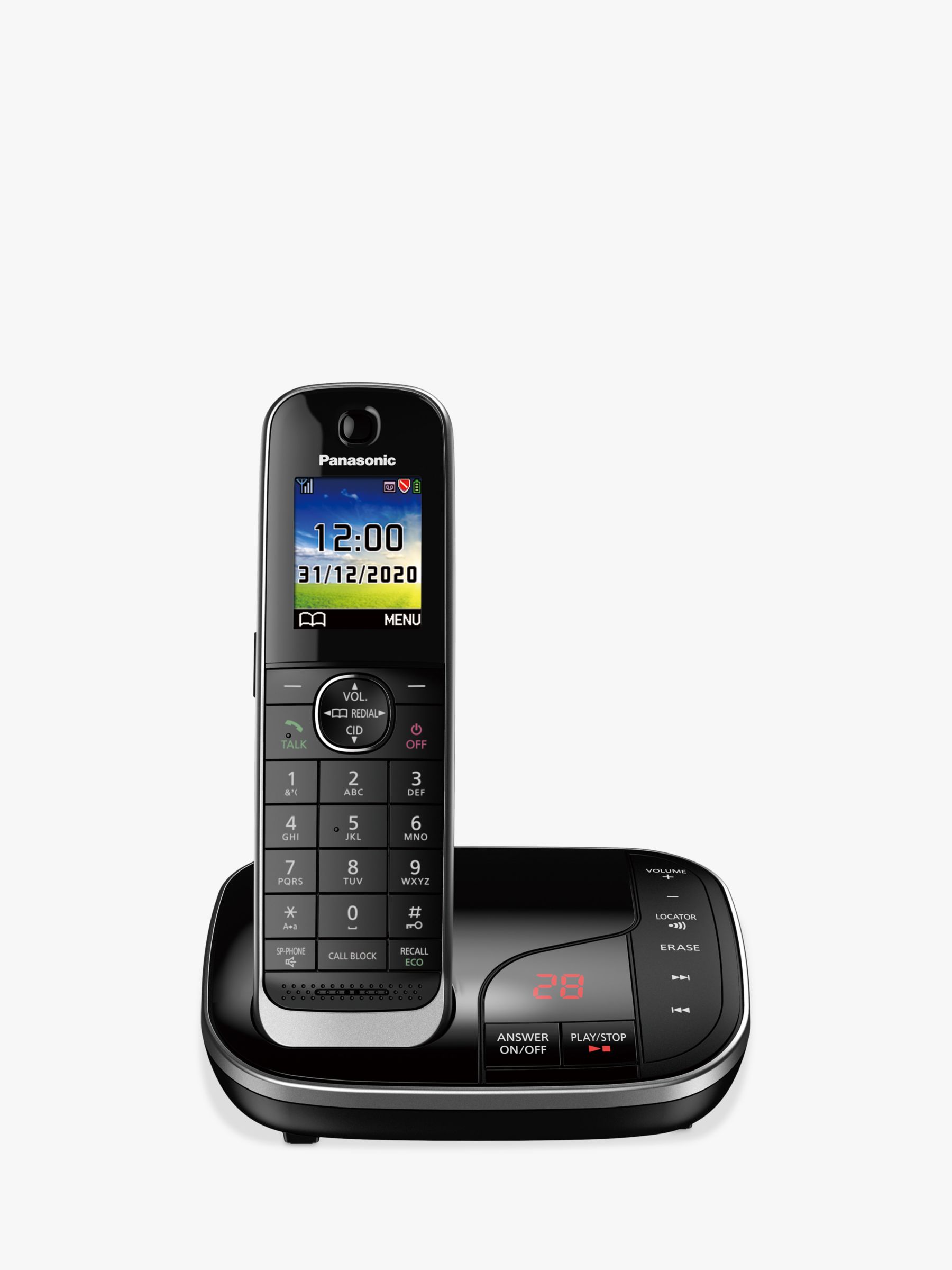 Panasonic KX-TGJ420EB Digital Cordless Telephone with Nuisance Call Blocker and Answering Machine, Single Dect