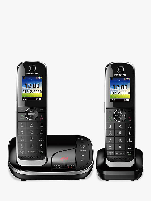 Panasonic KX-TGJ422EB Digital Cordless Telephone with Nuisance Call Blocker and Answering Machine, Twin Dect