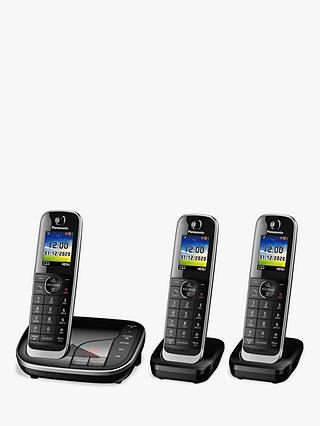 Panasonic KX-TGJ423EB Digital Cordless Telephone with Nuisance Call Blocker and Answering Machine, Trio Dect