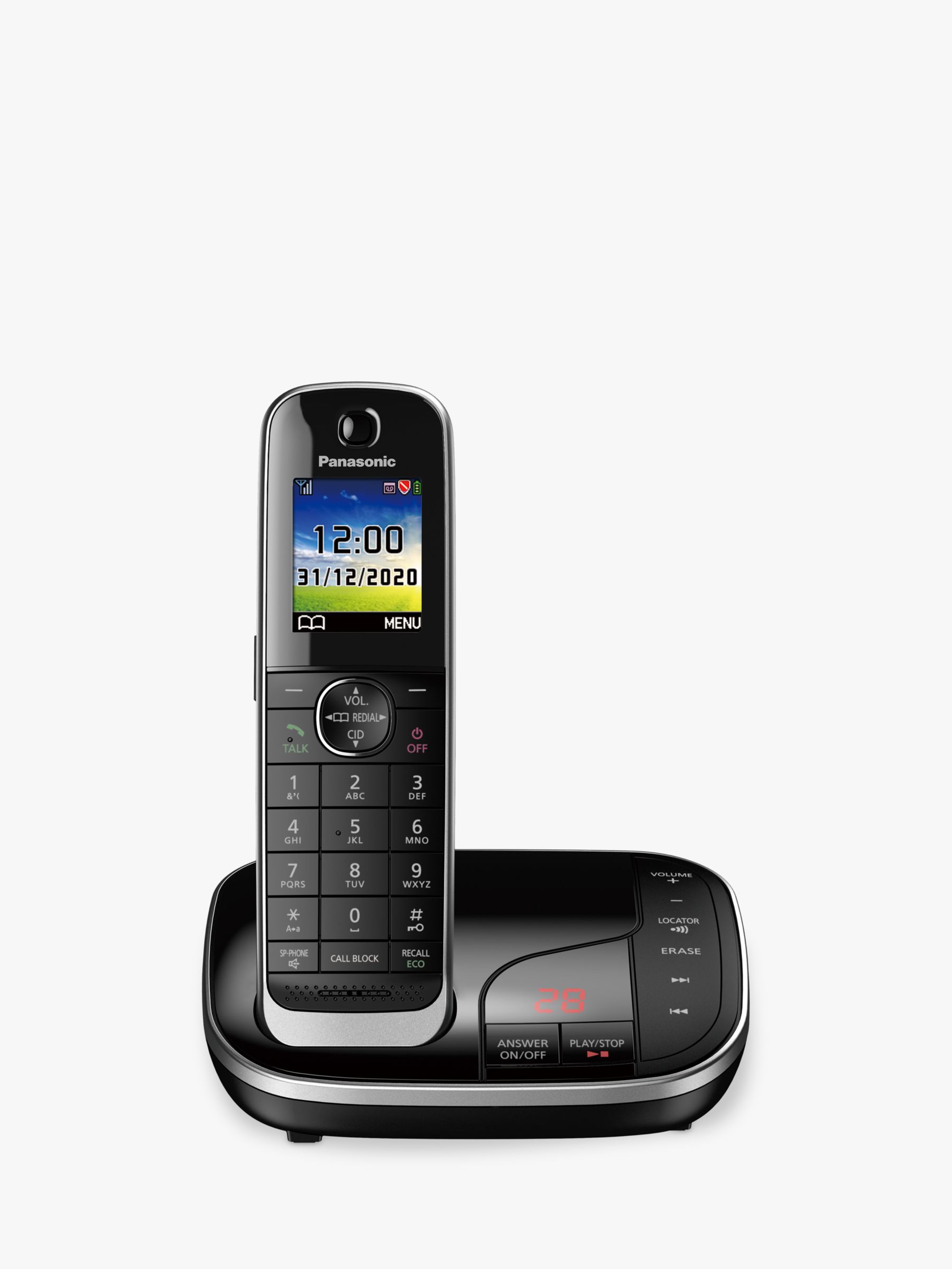 Panasonic KX-TGJ423EB Digital Cordless Telephone with Nuisance Call Blocker  and Answering Machine, Trio Dect