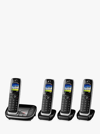 Panasonic KX-TGJ424EB Digital Cordless Telephone with Nuisance Call Blocker and Answering Machine, Quad Dect