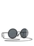 CHANEL Round Sunglasses CH4245 Gunmetal/Grey