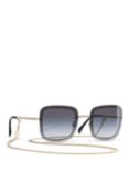 CHANEL Square Sunglasses CH4244 Gold/Grey