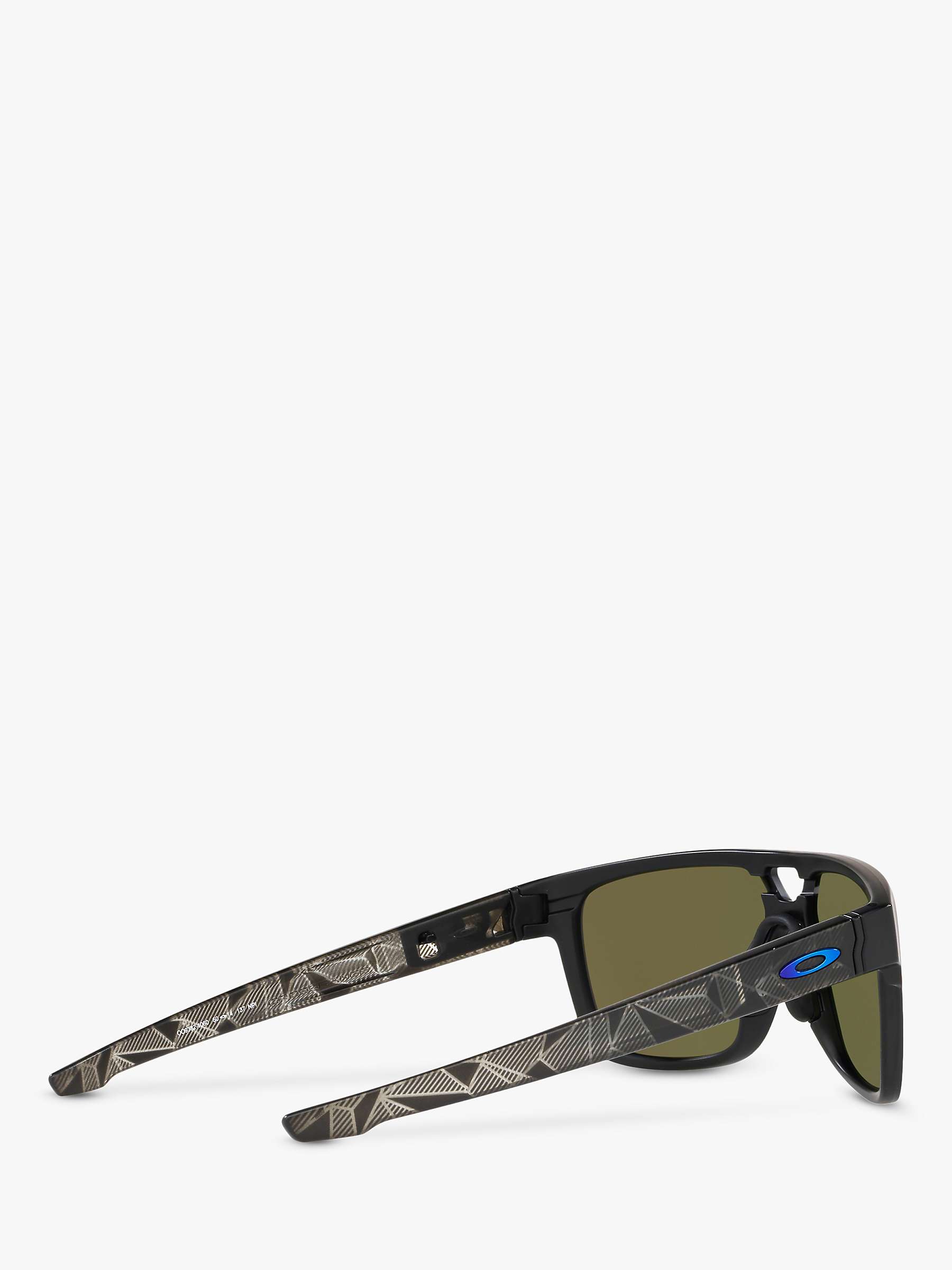 Buy Oakley OO9382 Men's Crossrange Prizm Patch Square Sunglasses, Matte Black/Mirror Blue Online at johnlewis.com