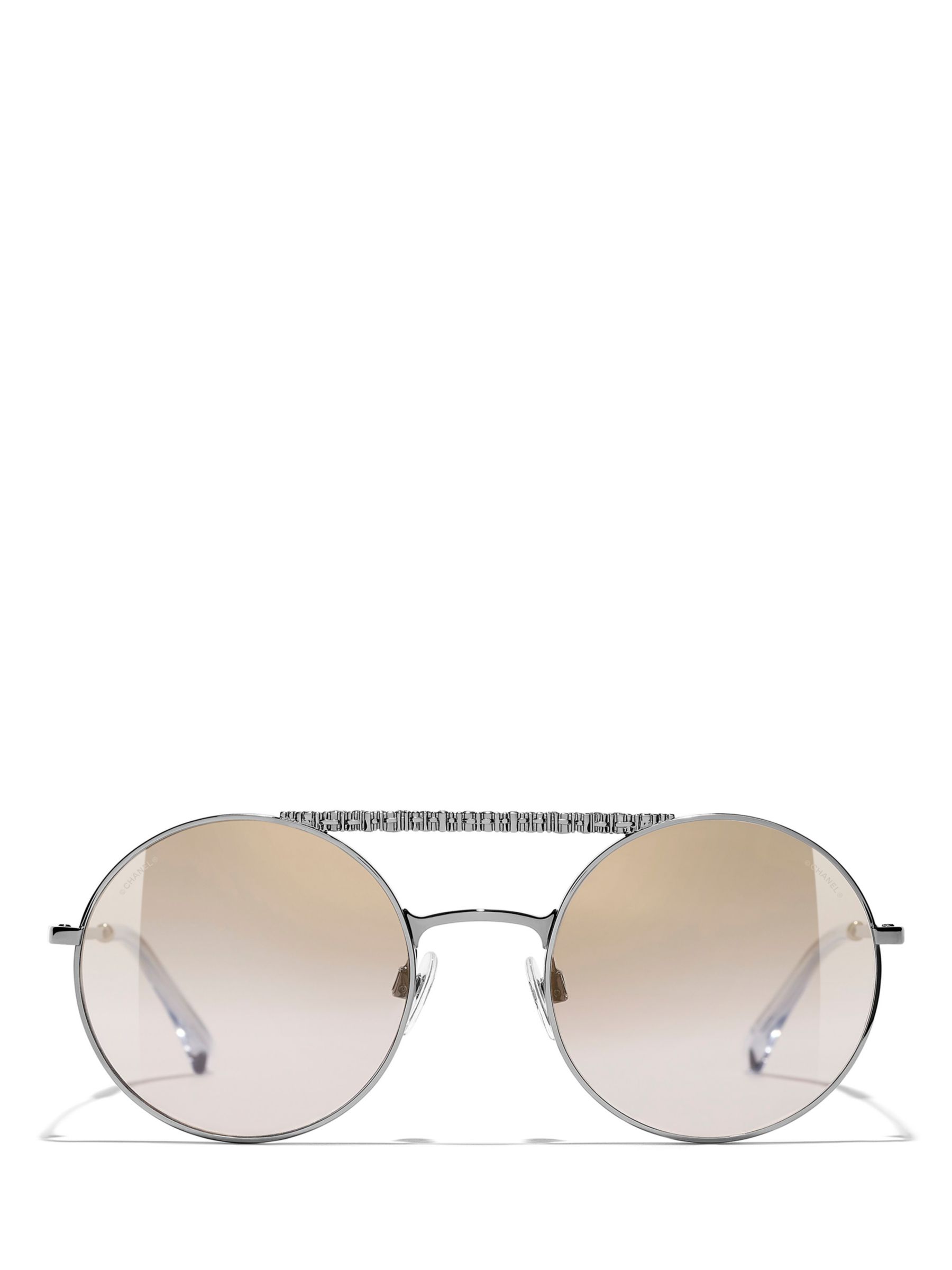 Oversized round sunglasses with - CHANEL