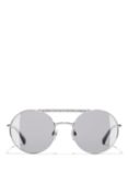 CHANEL Round Sunglasses CH4232 Silver/Grey