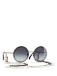 CHANEL Round Sunglasses CH4245, Pale Gold/Grey Gradient