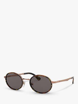 Persol PO2457S Women's Oval Sunglasses, Copper/Black