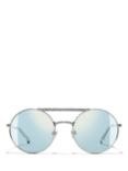 CHANEL Round Sunglasses CH4232 Silver/Blue