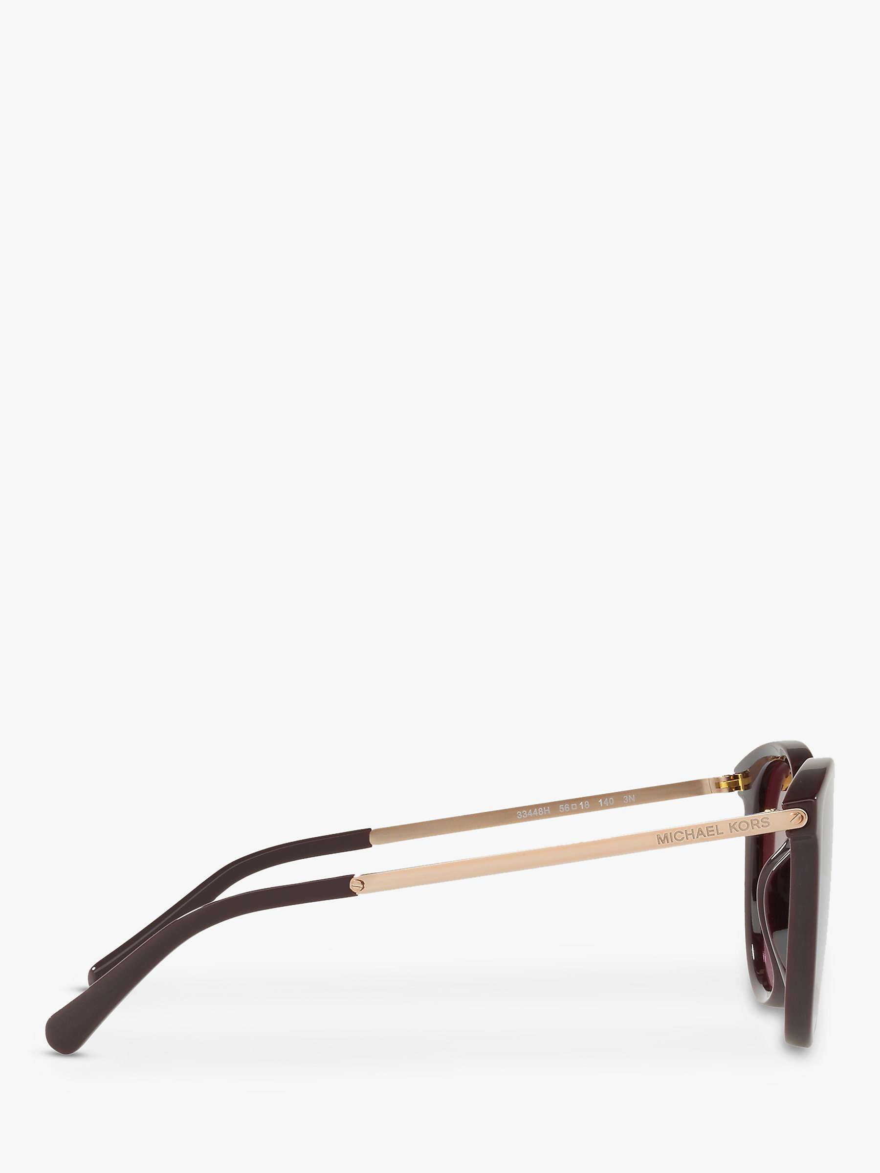 Buy Michael Kors MK2080U Women's Chamonix Oval Sunglasses, Purple/Purple Gradient Online at johnlewis.com