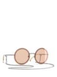 CHANEL Round Sunglasses CH4245 Silver/Brown