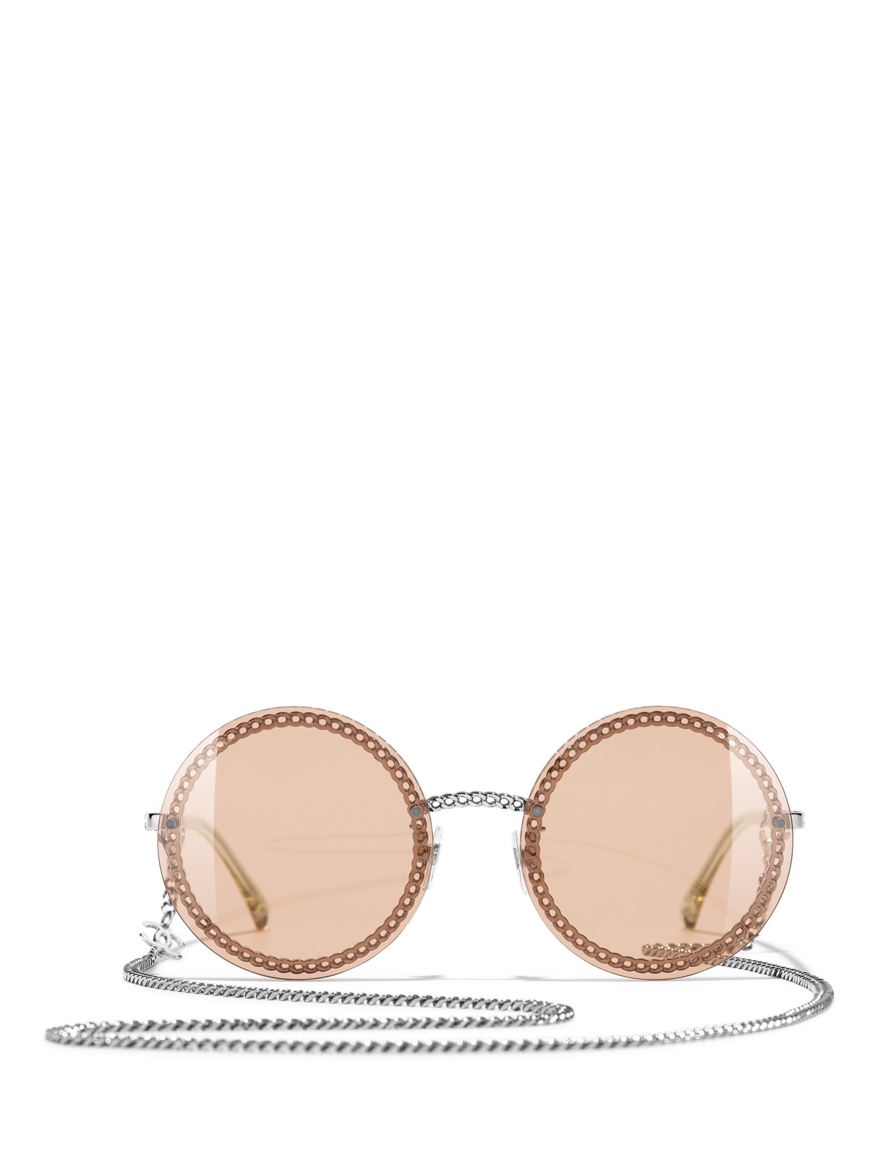 Oversized round sunglasses with - CHANEL