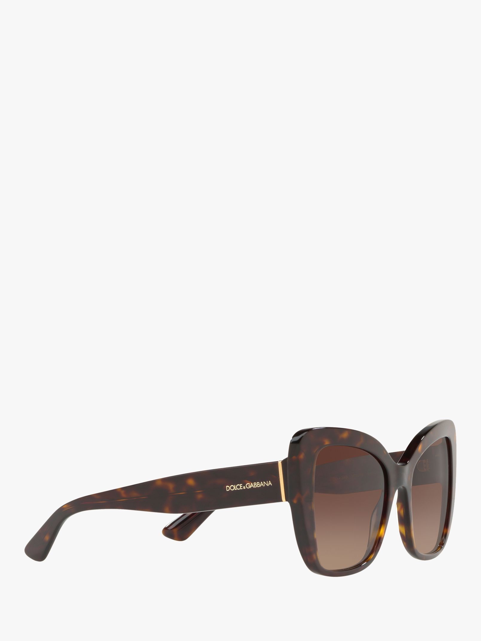 Dolce & Gabbana DG4348 Women's Cat's Eye Sunglasses, Tortoise/Brown  Gradient at John Lewis & Partners