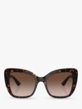 Dolce & Gabbana DG4348 Women's Cat's Eye Sunglasses, Tortoise/Brown Gradient