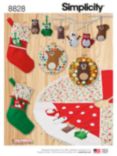 Simplicity Christmas Decorations and Stockings Sewing Pattern, 8828