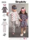 Simplicity Children's Pyjama Set Sewing Pattern, 8806