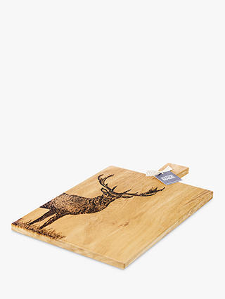 Scottish Made Stag Oak Wood Large Serving Paddle Board, L50cm, Natural