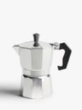 John Lewis & Partners 6 Cup Espresso Maker, Silver