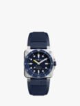 Bell & Ross BR0392-D-BU-ST/SRB Men's Diver Automatic Date Rubber Strap Watch, Dark Blue