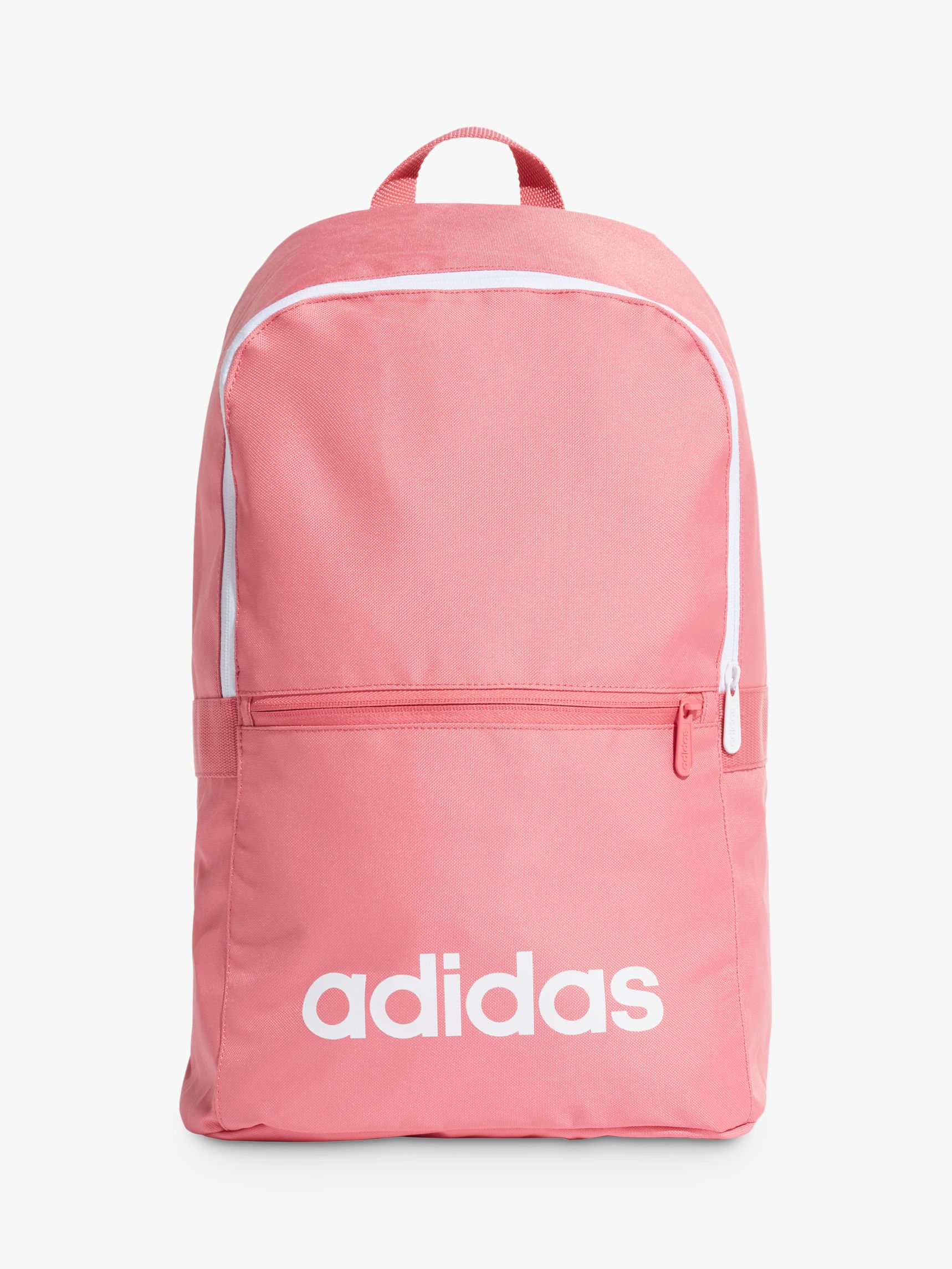 adidas Linear Classic Daily Backpack, Bliss Pink at John Lewis & Partners