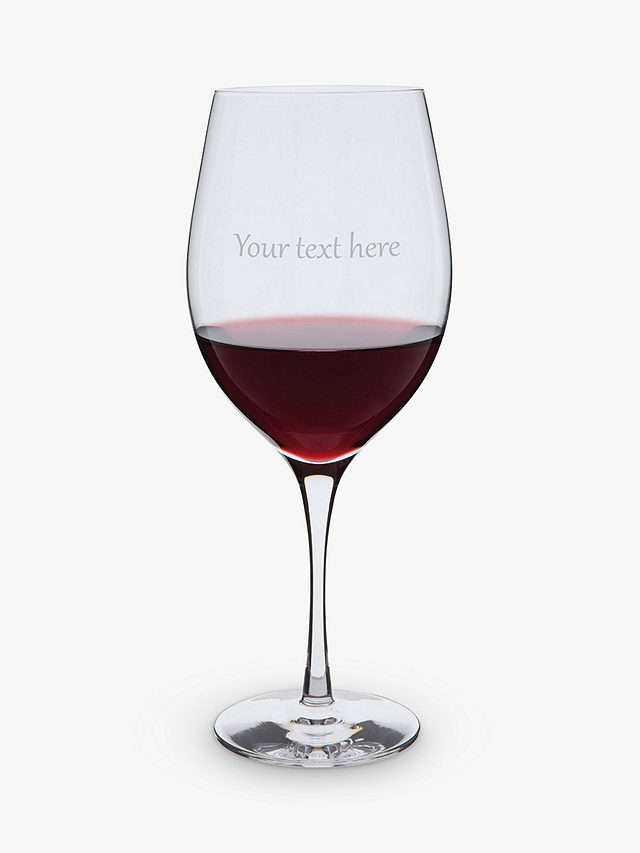 Dartington Crystal Personalised Bordeaux Red Wine Glass, Gabriola Font, 600ml