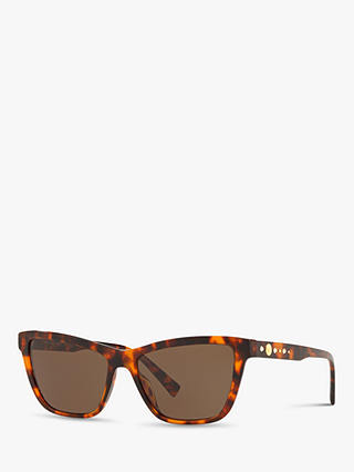 Versace VE4354B Women's Cat's Eye Sunglasses, Tortoise/Brown