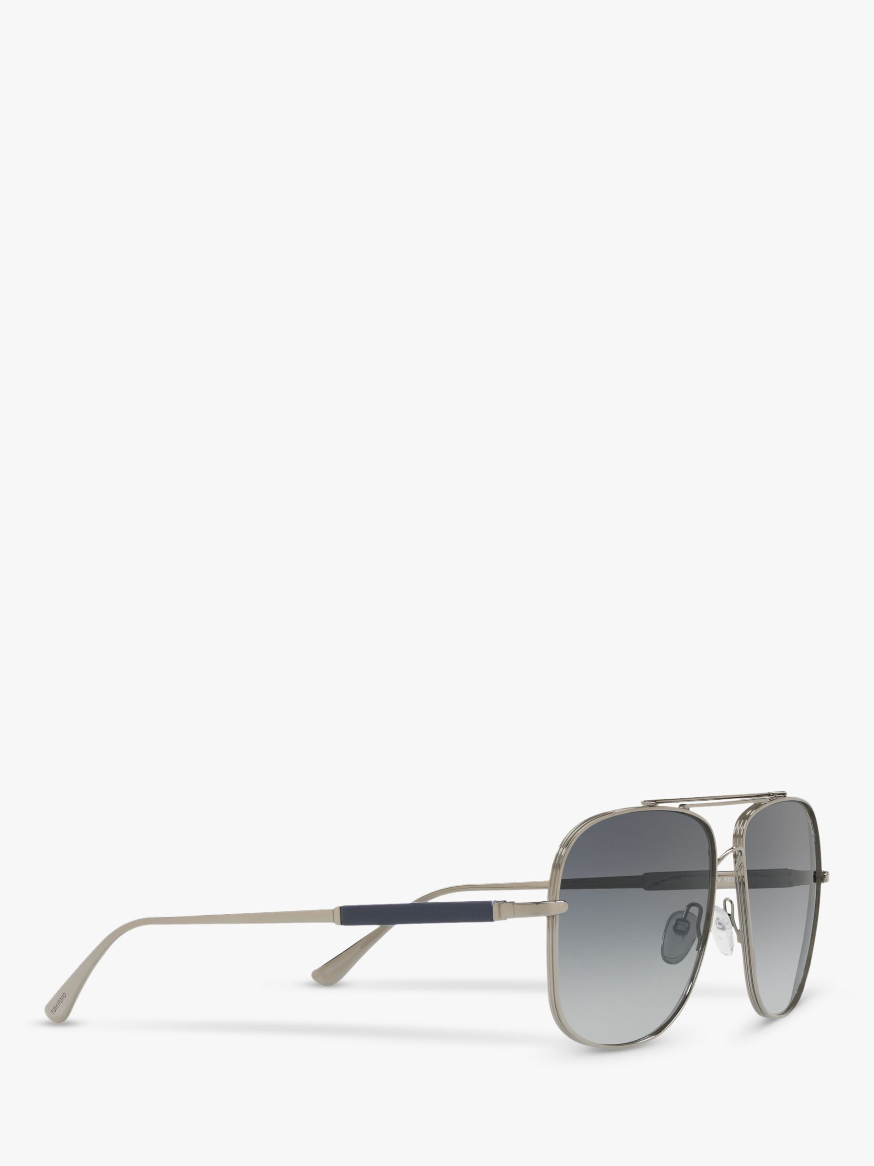 TOM FORD FT0669 Men's Square Sunglasses, Gunmetal/Blue Gradient at John  Lewis & Partners