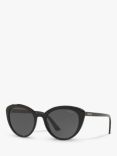 Prada PR 02VS Women's Cat's Eye Sunglasses, Black/Grey