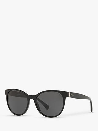 Ralph RA5250 Women's Cat's Eye Sunglasses, Black/Grey