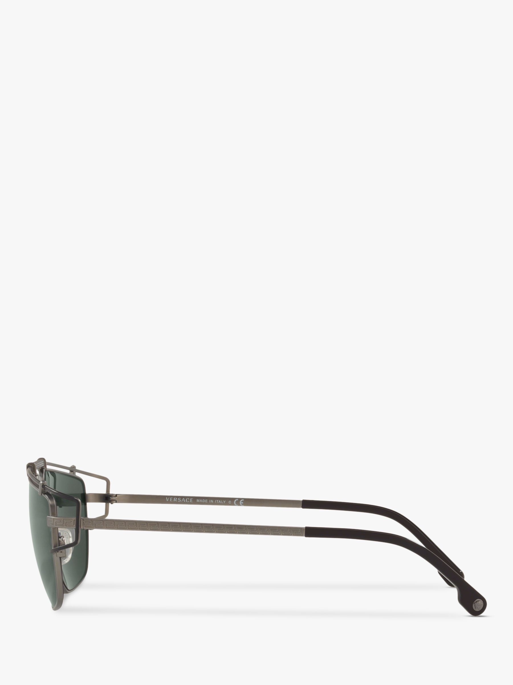 Versace Ve2202 Mens Square Sunglasses Gunmetalgreen 