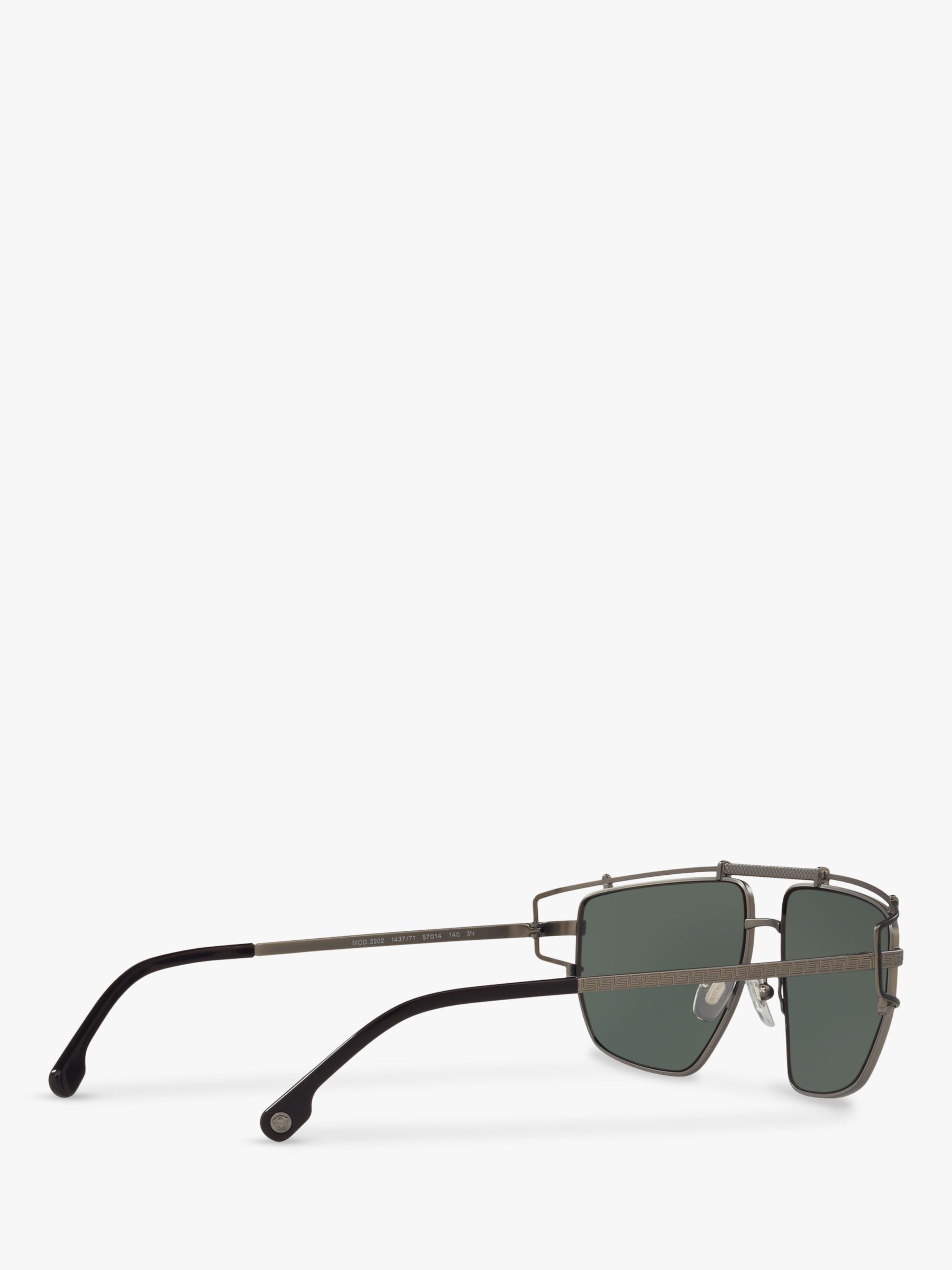 Versace Ve2202 Mens Square Sunglasses Gunmetalgreen 