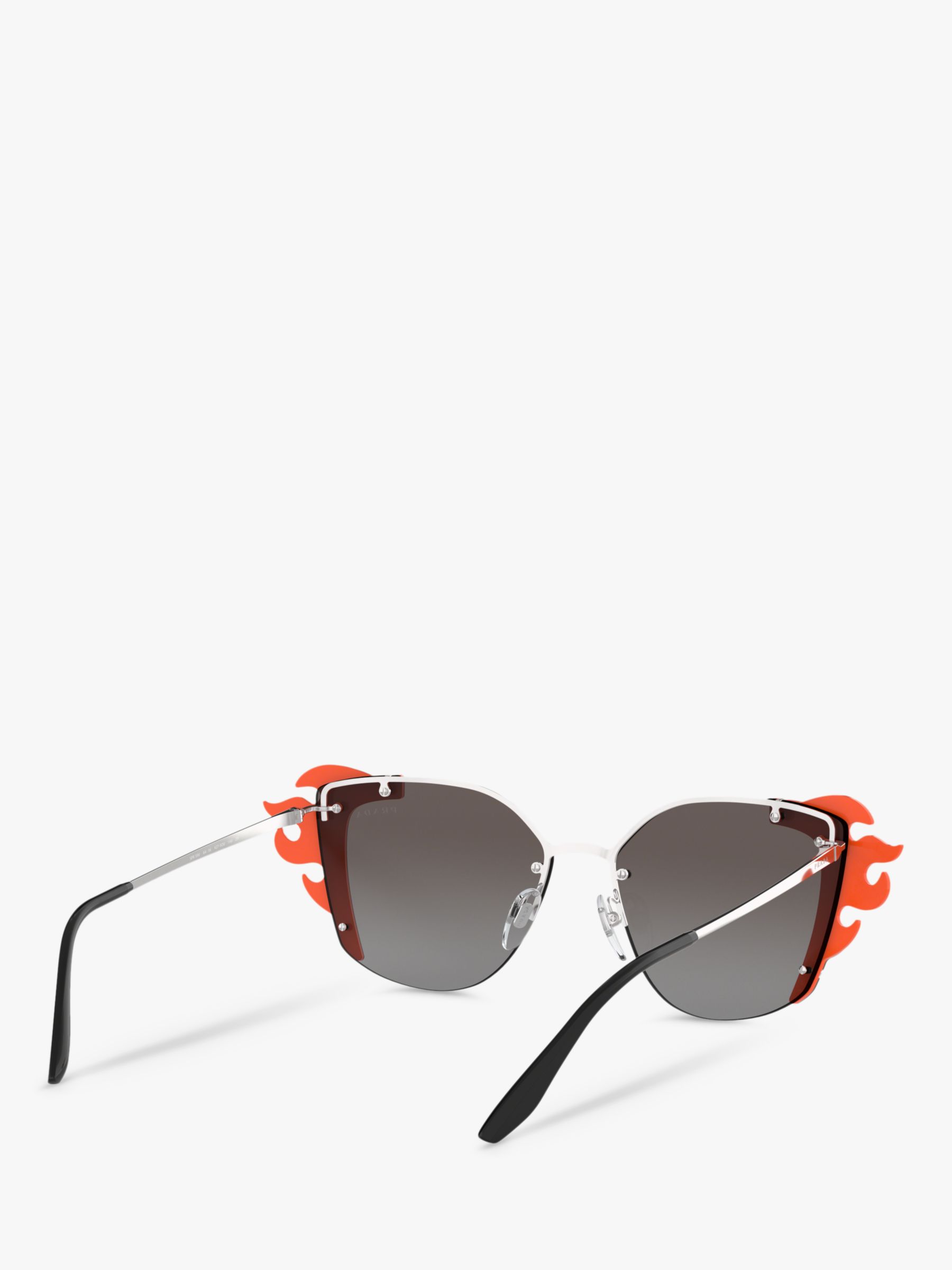 Prada PR 59VS Women's Square Sunglasses, Silver/Grey