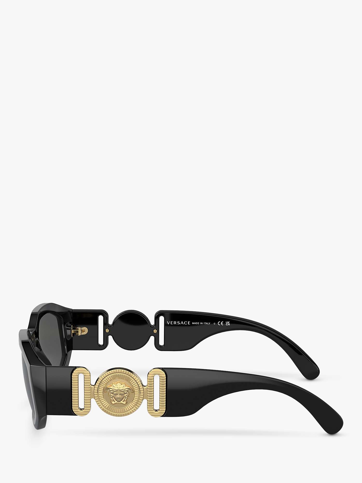 Buy Versace VE4361 Women's Square Sunglasses, Black/Grey Online at johnlewis.com