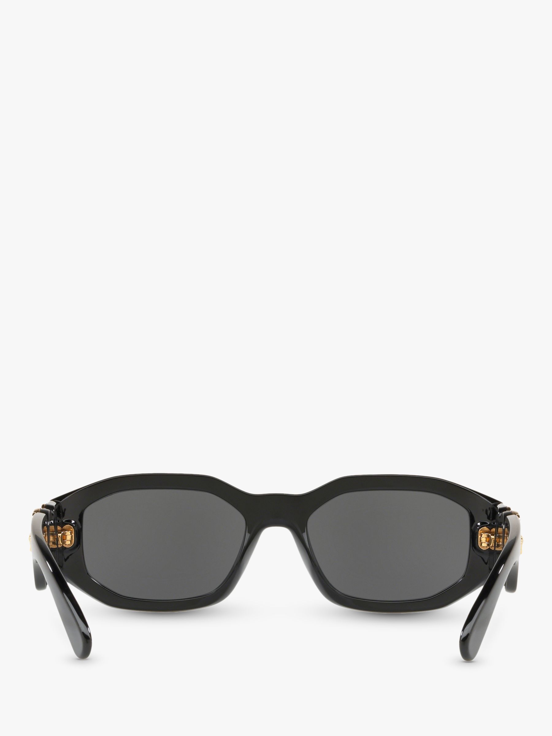 Versace VE4361 Women's Square Sunglasses, Black/Grey