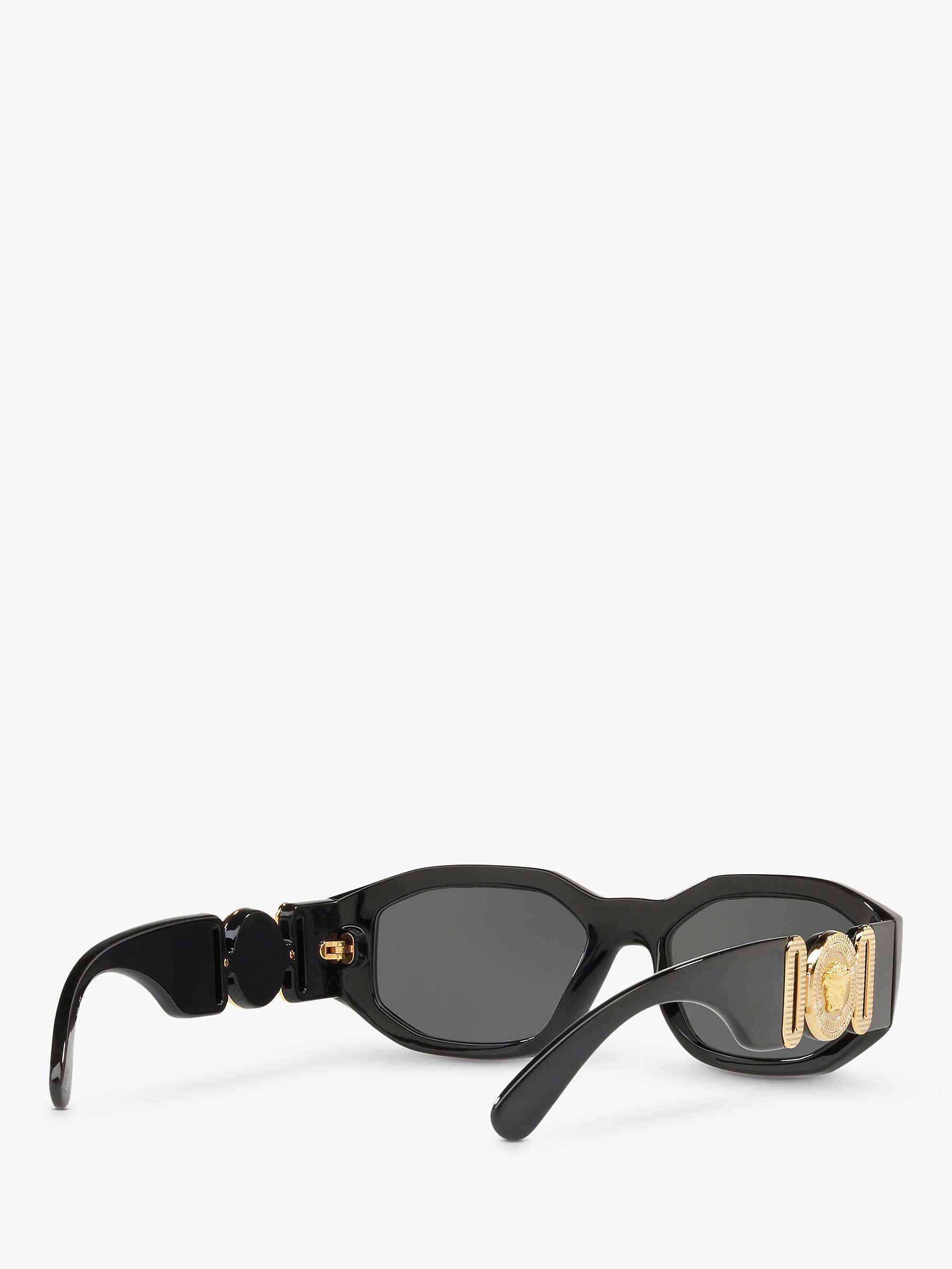 Buy Versace VE4361 Women's Square Sunglasses, Black/Grey Online at johnlewis.com