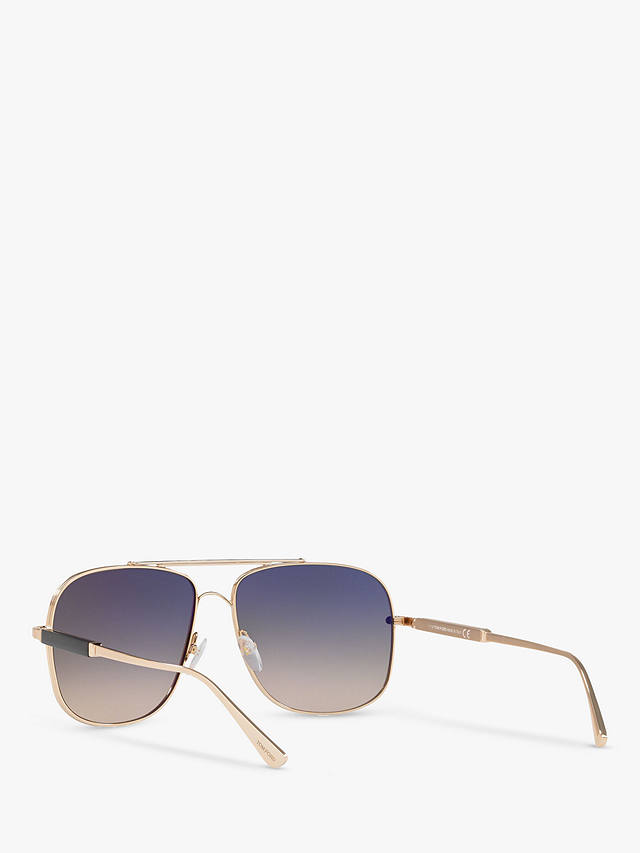 TOM FORD FT0669 Men's Square Sunglasses, Rose Gold/Grey Gradient