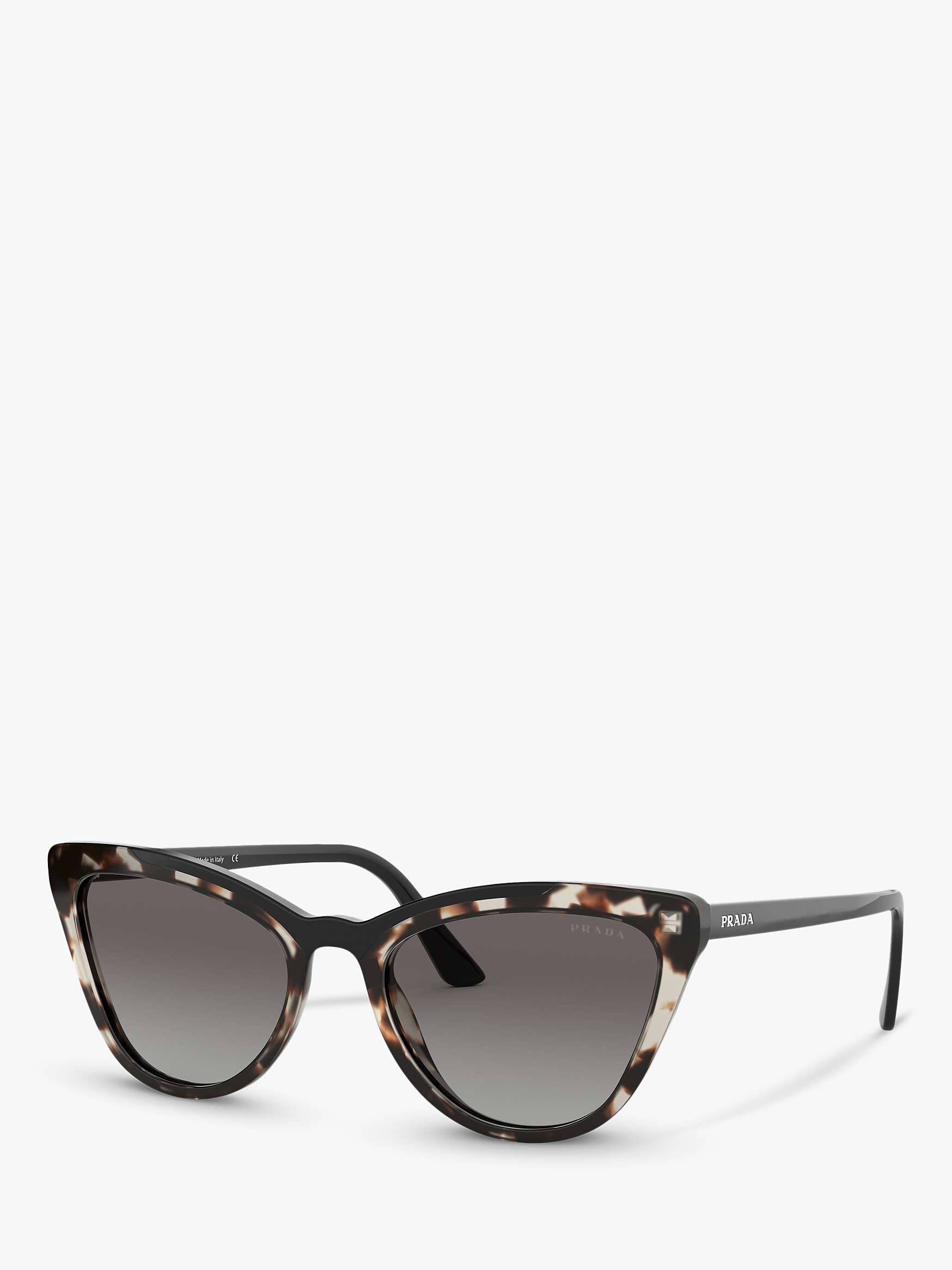 Prada PR 01VS Women's Cat's Eye Sunglasses, Black Multi/Grey Gradient at  John Lewis & Partners