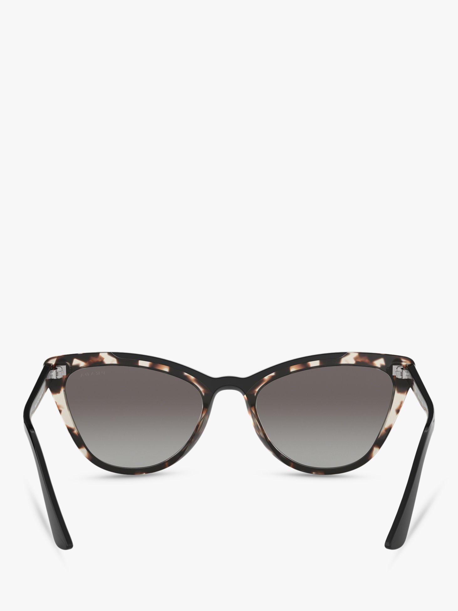 Prada PR 01VS Women's Cat's Eye Sunglasses, Black Multi/Grey Gradient ...