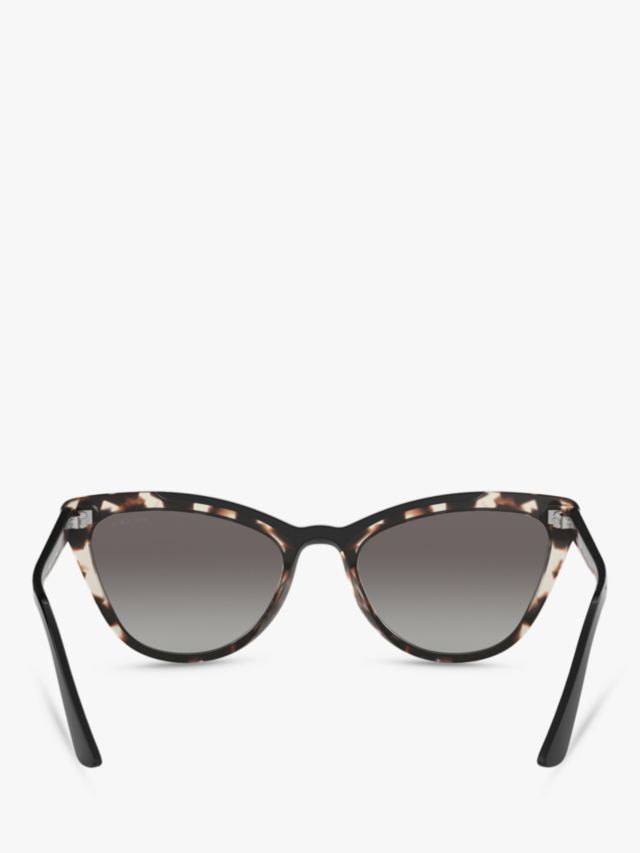 Prada PR 01VS Women's Cat's Eye Sunglasses, Black Multi/Grey Gradient