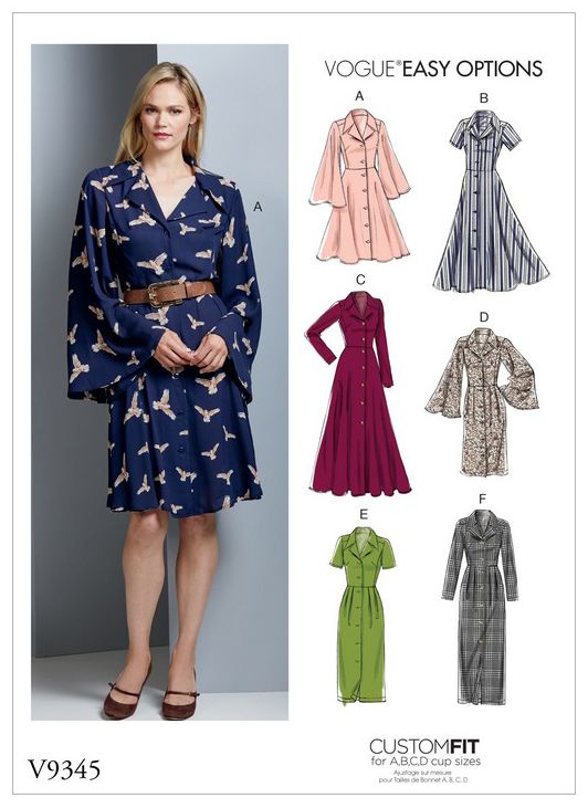 Vogue Vogue Easy Options Women's Dress Sewing Pattern, 9345
