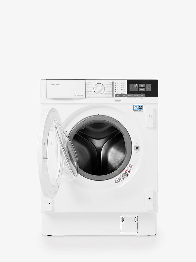 Buy John Lewis & Partners JLBIWM1404 Integrated Washing Machine, 7kg Load, 1400rpm Spin, White Online at johnlewis.com