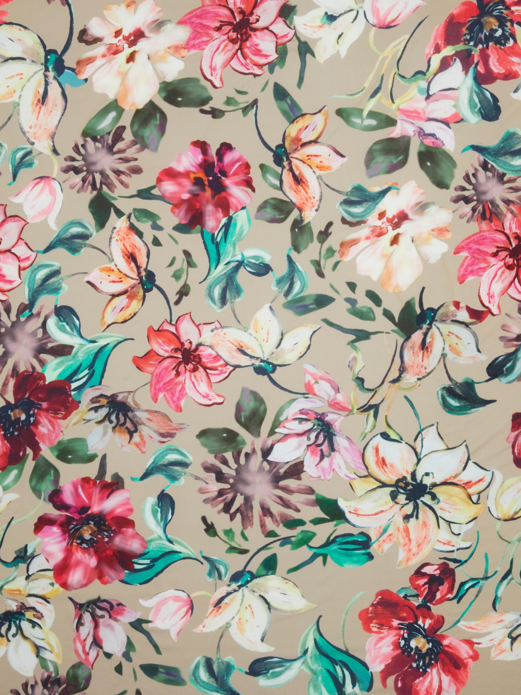 John Kaldor Floral Print Fabric, Pink at John Lewis & Partners