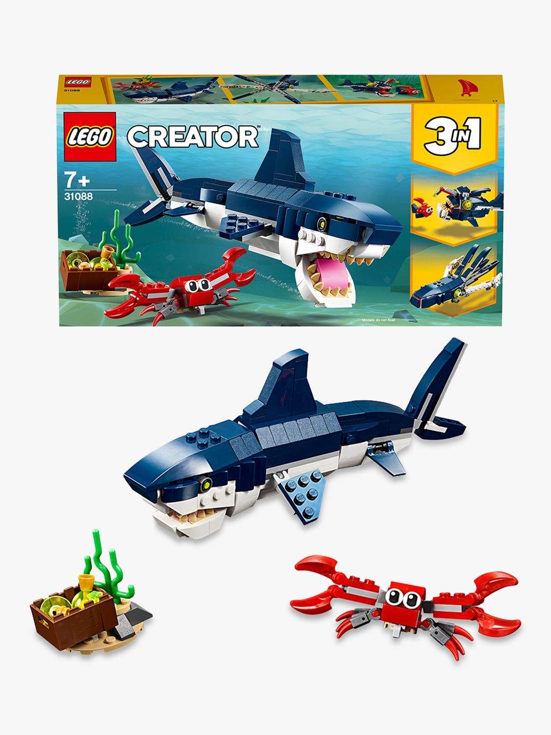 LEGO 31088 Creator 3in1 Deep Sea Creatures Shark Set at Toys R Us UK