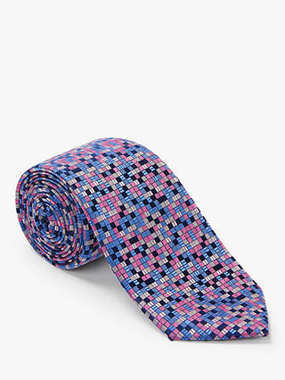 John Lewis & Partners Mini Square Silk Tie